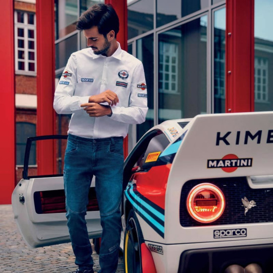 Мъжка риза с дълъг ръкав Martini Racing - бяла