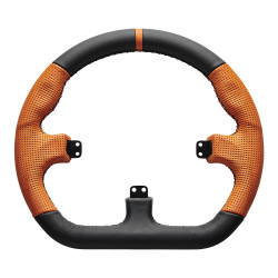 Asetek GT корпус - D Shape Кожа - Оранжев