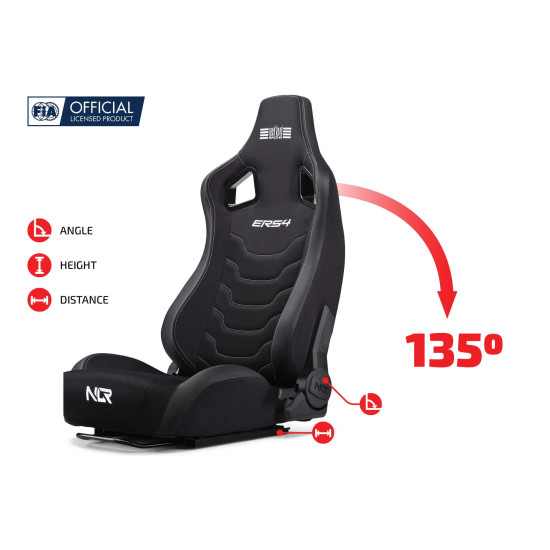 Next Level Racing ERS4 Elite Регулируем седалка Плат и SimAero Mesh издание
