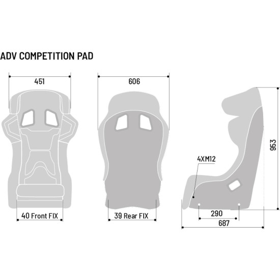 Sparco ADV Competition PAD Carbon Седалка FIA 8862-2009