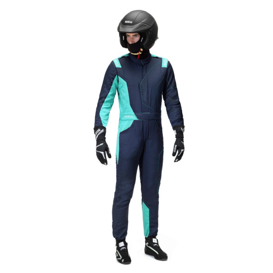 Sparco Sprint ASY Advanced R584 FIA 8856-2018 - Тъмносин / Маями Зелен
