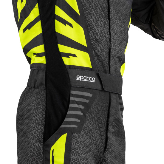 Гащеризон Sparco Infinity 5.0 FIA 8856-2018 - Тъмно сив / Флуо жълт