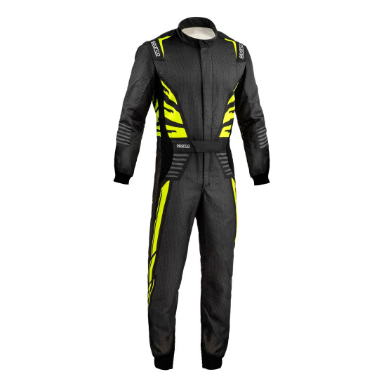 Гащеризон Sparco Infinity 5.0 FIA 8856-2018 - Тъмно сив / Флуо жълт