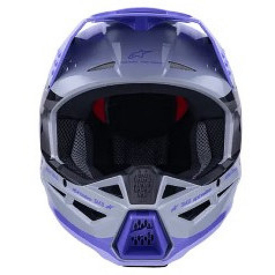 Alpinestars SM3 Jettson Детска мотокрос каска - Сив / Лилав