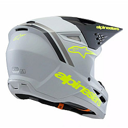 Alpinestars SM3 Radium Детска мотокрос каска - Сив / Черен / Жълт