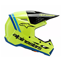Alpinestars SM3 Radium Детска мотокрос каска - Жълт / Черен / Син