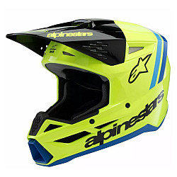 Alpinestars SM3 Radium Детска мотокрос каска - Жълт / Черен / Син