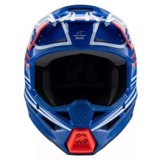Alpinestars SM3 Wurx Детска мотокрос каска - Син / Червен / Бял / Черен