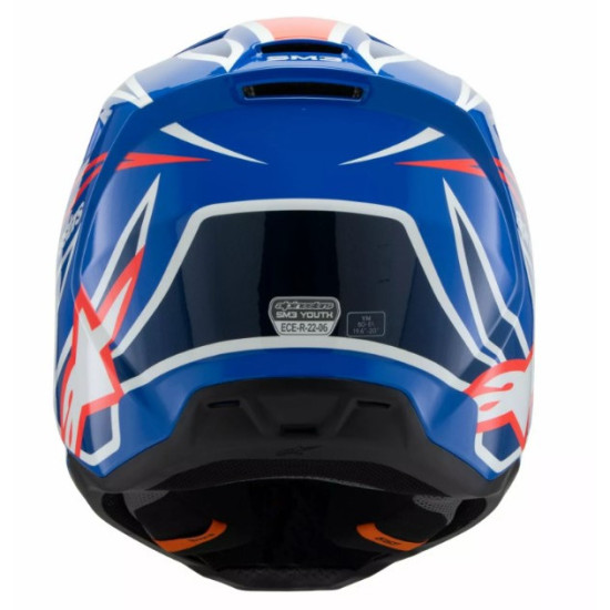 Alpinestars SM3 Wurx Детска мотокрос каска - Син / Червен / Бял / Черен