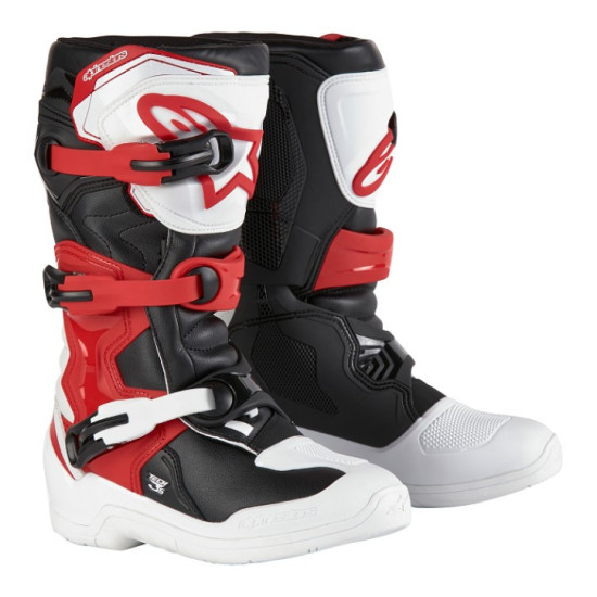 Alpinestars Tech 3S Yth Детски Мотокрос Ботуши - Бяло / Черно / Червено