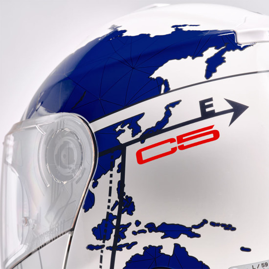 Schuberth C5 Globe - Син / Бял
