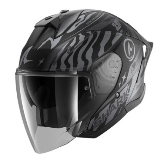 Каска за скутер SHARK SKWAL JET CUP SPEED-FANCY MAT BLACK/GREY
