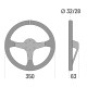 Sparco 345 Кожен волан - Черен