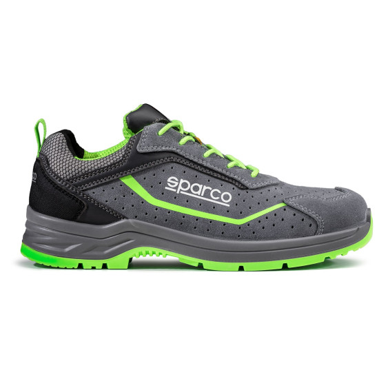 Sparco Indy Felix S1P ESD защитни обувки - сив / флуоресцентно зелен