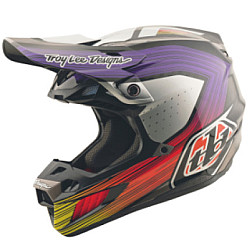 Troy Lee Designs Se5 Carbon Stripes - Черен / Лилав
