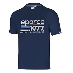 Мъжка тениска Sparco 1977 - Син морски