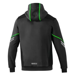Sparco Colorado Суичър с качулка и цип - Сив / Зелен
