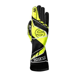Sparco K-Arrow+ Ръкавици FIA-8877-2022 - Черен / Флуо Жълт