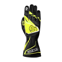 Sparco K-Attack Ръкавици 2025 - Черен / Флуо Жълт