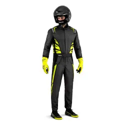 Гащеризон Sparco Infinity 5.0 FIA 8856-2018 - Тъмно сив / Флуо жълт