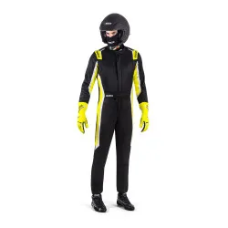 Гащеризон Sparco R566 Sprint Pro FIA 8856-2018 - Черен / Флуо Жълт
