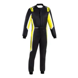 Гащеризон Sparco R566 Sprint Pro FIA 8856-2018 - Черен / Флуо Жълт