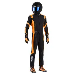 Sparco Thunder Advanced K48 FIA 8877-2022 - Черен / Флуо Оранжев