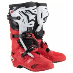 Alpinestars Tech 10 Enduro - Ярко червено / Черно / Бяло