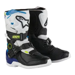 Alpinestars Tech 3S Kids Детски Мотокрос Ботуши - Бяло / Черно / Синьо