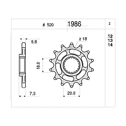 Предно зъбчато колело (пиньон) TROFEO 361986Z12