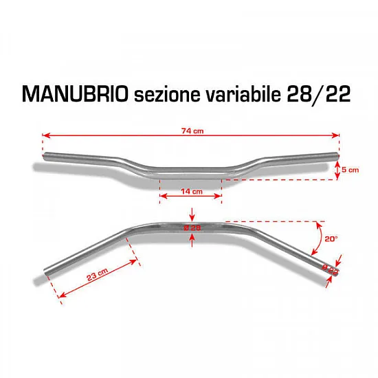 КОРМИЛО BARRACUDA HANDLEBAR 28/22 GOLD