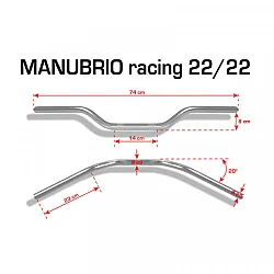 КОРМИЛО BARRACUDA HANDLEBAR RACING SILVER