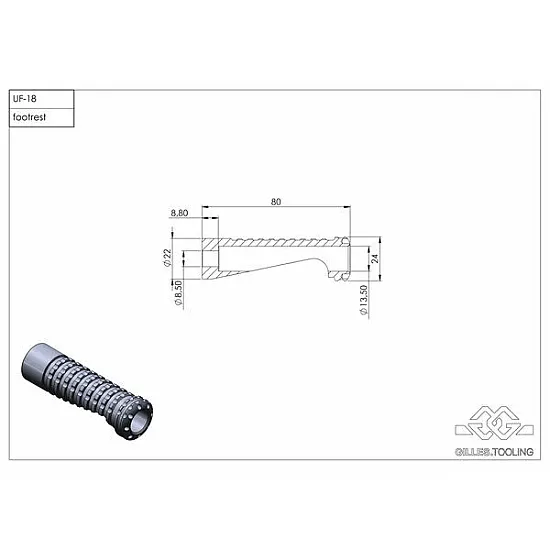 Мото степенки GILLES FOOTREST KIT RACE BK \\