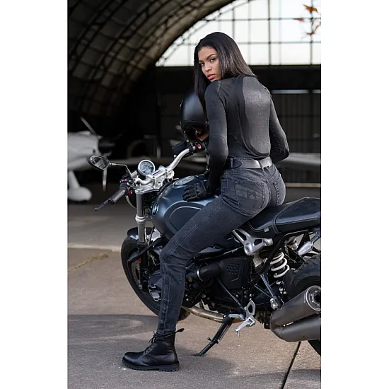 Pando Moto Kaya Slim Grey - Slim - Fit Armalith® Дамски Мото Дънки