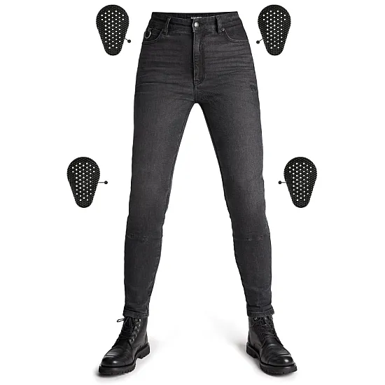 Pando Moto Kaya Slim Grey - Slim - Fit Armalith® Дамски Мото Дънки