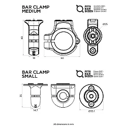 QUAD LOCK 360 Bar Clamp Base V2 - Small