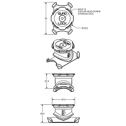 Система за монтаж QUAD LOCK Bike Handlebar/Stem Mount