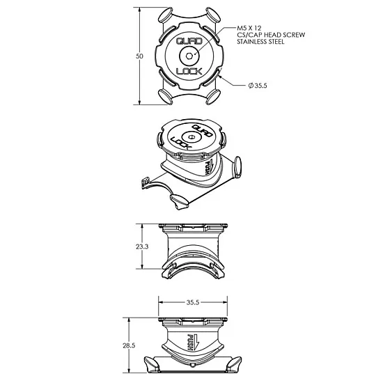 Система за монтаж QUAD LOCK Bike Handlebar/Stem Mount
