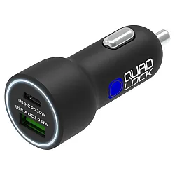 QUAD LOCK Dual USB (C+A) Car Charger 48W
