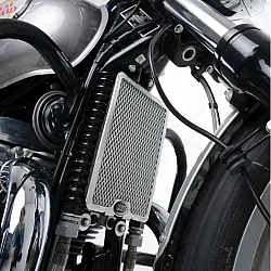 Протектор за маслен радиатор R&G RACING Oil Cooler Guard Black Royal Enfield Interceptor 650 19-26