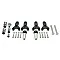 Монтажен комплект за протектори за кормило RACETECH HP3 Handguards Mounting Kit - Ø22/28,6mm