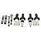 Монтажен комплект за протектори за кормило RACETECH Spheric Fitting Kit Hand Guard Ø22/28,6mm - universal