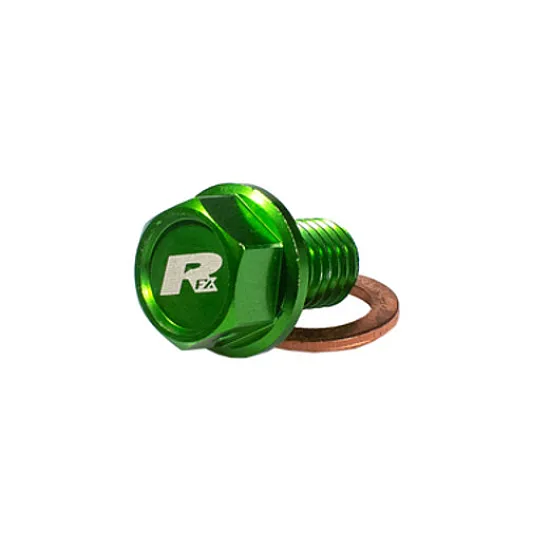 Пробка за масло RFX Pro Magnetic Drain Bolt (Green) [M8 x 16mm x 1.5] - Kawasaki KXF250/450