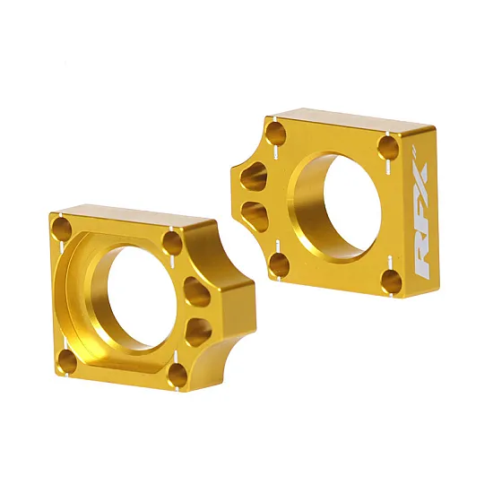 Блок втулка за задна ос RFX Pro Rear Axle Adjuster Blocks (Yellow) - Suzuki RMZ250/450 04-25