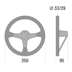 Sparco 325 Суед Волан - Черен