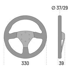 Sparco 383 велурен волан - черен