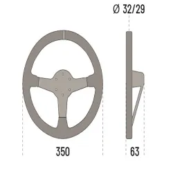 Sparco L 575 велурен волан