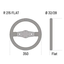 Sparco R215 Плосък велурен волан