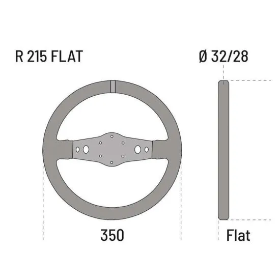 Sparco R215 Плосък велурен волан