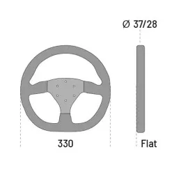 Sparco Ring L360 Suede Streering Wheel